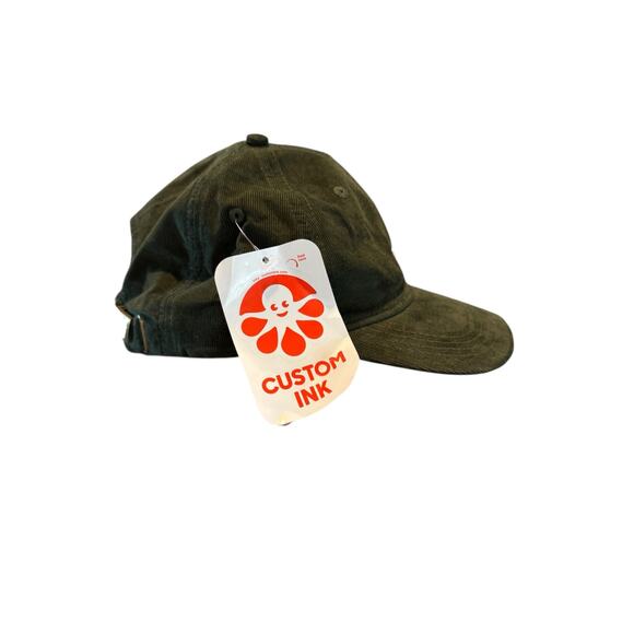 Reco Green Corduroy Dad Hat Adjustable Port Authority Cap 100% Cotton - Picture 4 of 8